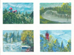 Mladen Postružnik - minijature, akril, mali format