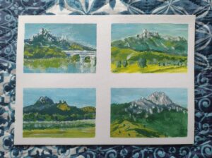 Mladen Postružnik - minijature, akril, mali format